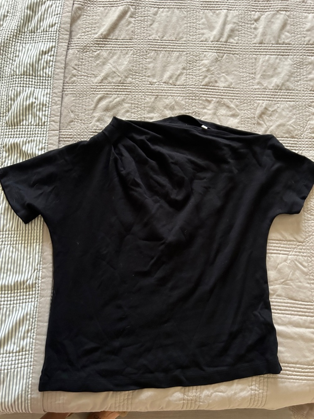 Babaton Black Script off the shoulder tshirt